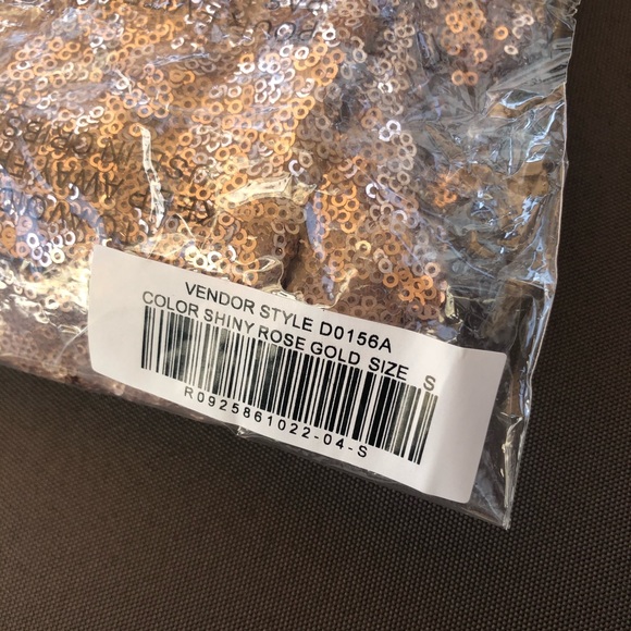 NWT Lulu’s Rose Gold Sequin Dress - Size Small - Picture 12 of 12